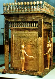Replica canopic chest from the Tomb of Tutankhamun, Egypt