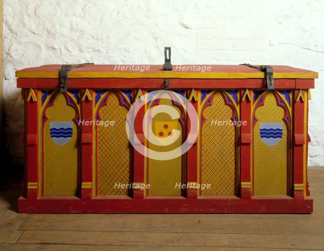 Replica Chest in the Medieval Merchant's House, French Street, Southampton, Hampshire, 1988. Artist: Paul Highnam