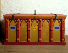 Replica Chest in the Medieval Merchant's House, French Street, Southampton, Hampshire, 1988. Artist: Paul Highnam