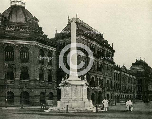 'Replica of the Holwell Monument Erected by Lord Curzon', 1925. Creator: Unknown.