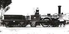 Replica of the locomotive Mataro in the centennial of the first trip by train from Barcelona t…