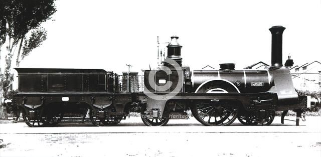 Replica of the locomotive 'Mataro', in the centennial of the first trip by train from Barcelona t…