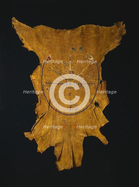 Replica of a Drypainting (Iikaah) after a drypainting by Tsi-tcaci, late 1800s-early 1900s. Creator: Unknown.