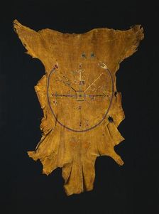 Replica of a Drypainting (Iikaah) after a drypainting by Tsi-tcaci, late 1800s-early 1900s. Creator: Unknown