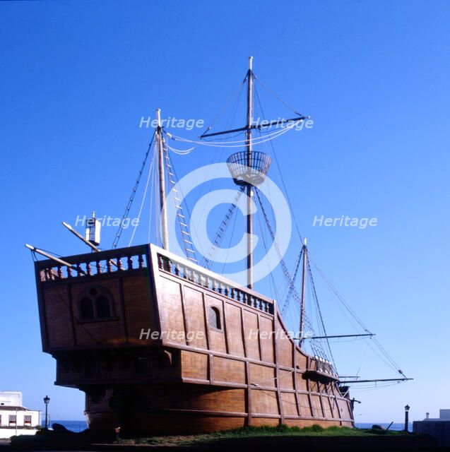 Replica of Columbus caravel.