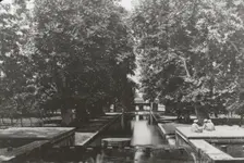 Reproduction of a book illustration showing Shalimar Bagh (gardens), nr. Srinagar, Kashmir, c1925. Creator: Frances Benjamin Johnston
