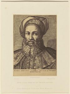 Reproduction of an engraving by Marc Antonio of a portrait by Titian., about 1856. Creator: Roger Fenton