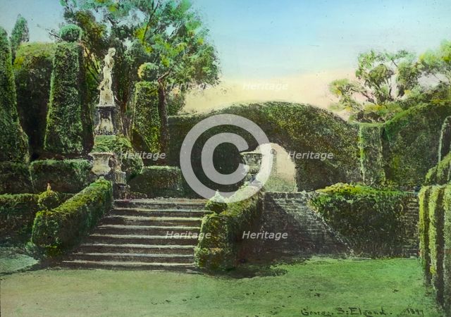 Reproduction of illustration: The Terrace, Brockenhurst, between 1915 and 1925. Creator: Frances Benjamin Johnston.
