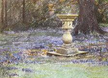 Reproduction of illustration: "Whitehouse, Midlothian," Scotland, showing sundial..., c1915 - 1925. Creator: Frances Benjamin Johnston