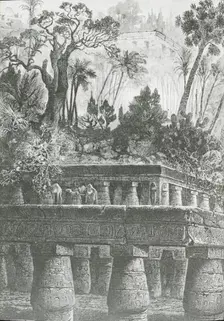 Reproduction of illustration showing Hanging Gardens of Babylon, between 1915 and 1925. Creator: Frances Benjamin Johnston