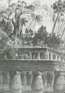 Reproduction of illustration showing Hanging Gardens of Babylon, between 1915 and 1925. Creator: Frances Benjamin Johnston