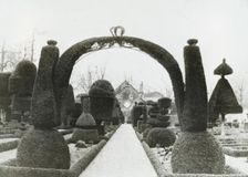 Reproduction of illustration showing "Levens Hall," Robin Bagot house, Kendal, Cumbria, Eng., c1925. Creator: Frances Benjamin Johnston