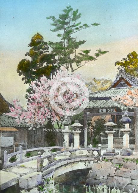 Reproduction of illustration: "Shrine at Kyomidzu", between 1915 and 1925. Creator: Frances Benjamin Johnston.