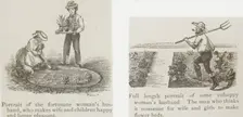 Reproduction of illustrations showing fortunate and unhappy husbands, between 1915 and 1925. Creator: Frances Benjamin Johnston