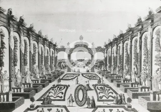 Reproduction of print showing Axarian Pleasure Garden, Saint Petersburg, Russia, c1915 and 1925. Creator: Frances Benjamin Johnston.