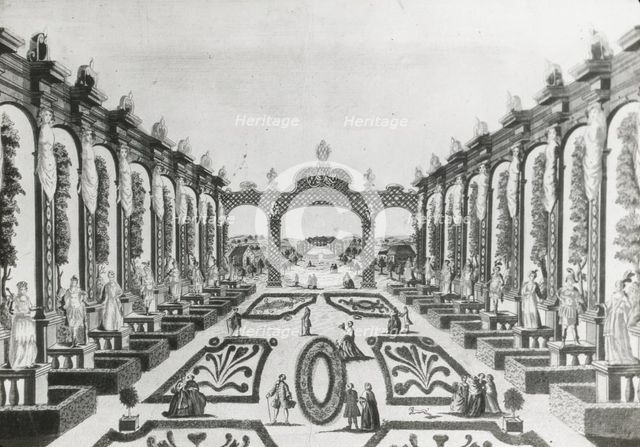 Reproduction of print showing Axarian Pleasure Garden, Saint Petersburg, Russia, c1915 and 1925. Creator: Frances Benjamin Johnston.