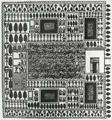 Reproduction of print showing Egyptian garden plan, between 1915 and 1925. Creator: Frances Benjamin Johnston