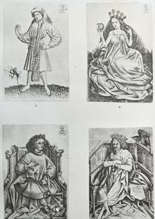 Reproduction of prints showing four figures, between 1915 and 1925. Creator: Frances Benjamin Johnston