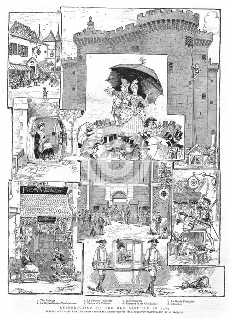 ''Reproduction of the Old Bastille of 1789', 1888. Creator: Victor-Armand Poirson.
