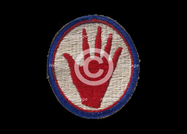 Reproduction patch with Red Hand emblem, late 20th century. Creator: Unknown.