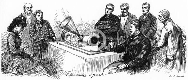 'Reproducing Speech', 1878.Artist: C A Keetels