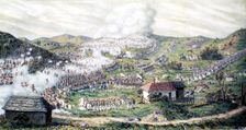 Representation in a painting of the Battle of Boyacá, August 7, 1819