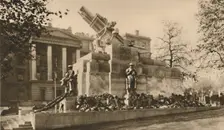 Representation in Stone of a 9-Inch Howitzer That Caused Great Controversy c1935. Creator: Unknown