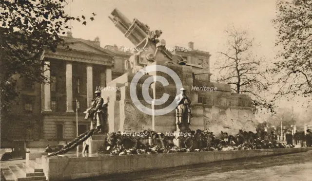 'Representation in Stone of a 9-Inch Howitzer That Caused Great Controversy', c1935. Creator: Unknown.