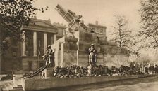 Representation in Stone of a 9-Inch Howitzer That Caused Great Controversy c1935. Creator: Unknown