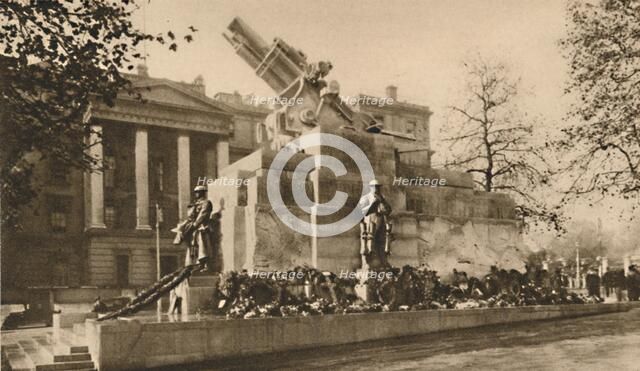 'Representation in Stone of a 9-Inch Howitzer That Caused Great Controversy', c1935. Creator: Unknown.