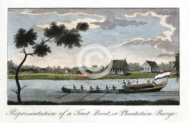 'Representation of a Tent Boat, or Plantation Barge', 1813. Artist: Unknown