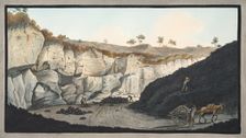 Representation of a thick Stratum of Lava, that ran into the sea from Mount Vesuvius in 1631, 1776