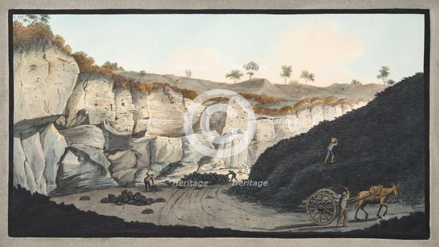 Representation of a thick Stratum of Lava, that ran into the sea from Mount Vesuvius in 1631, 1776.