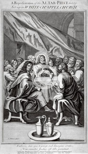 Representation of an altarpiece in the Church of St Mary, Whitechapel, London, c1810. Artist: Anon