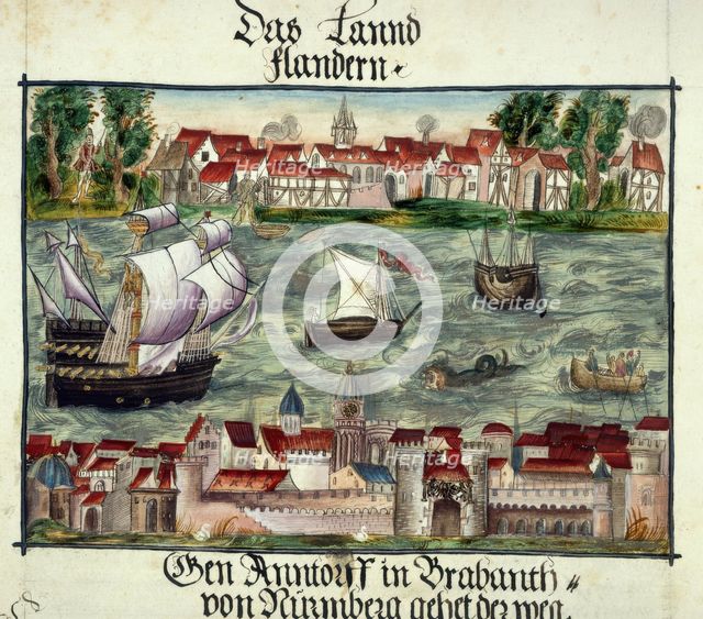 Representation of Jerome Coelers journey, 1560-1632. Creator: Unknown.