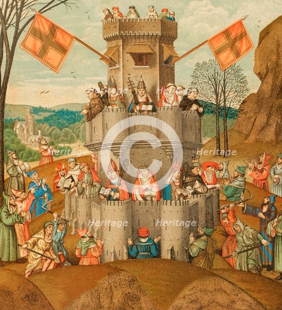 Representation of the Catholic Church as The Fortress of Faith, 15th century (1877).  Creator: Unknown.