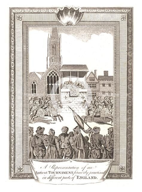 Representations of an Ancient Tournament practised in different parts of England, 1794. Artist: Unknown.