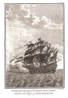 Representations of the Great Ship Harry built in the Reign of King Henry VIII, 1793. Artist: Page