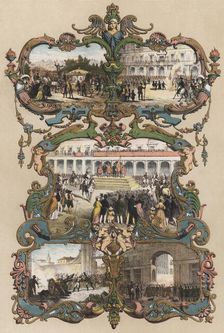 Representative scenes of acts that led to the uprising of May 2, 1808, engraving, 1870