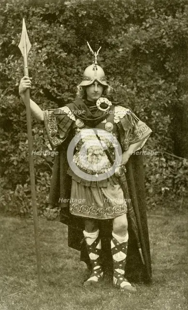 'Represents King Arthur Wearing  Costume of British Chieftain, Sixth Century AD.', 1924 Creator: Herbert Norris.