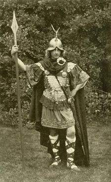 Represents King Arthur Wearing Costume of British Chieftain, Sixth Century AD. 1924 Creator: Herbert Norris