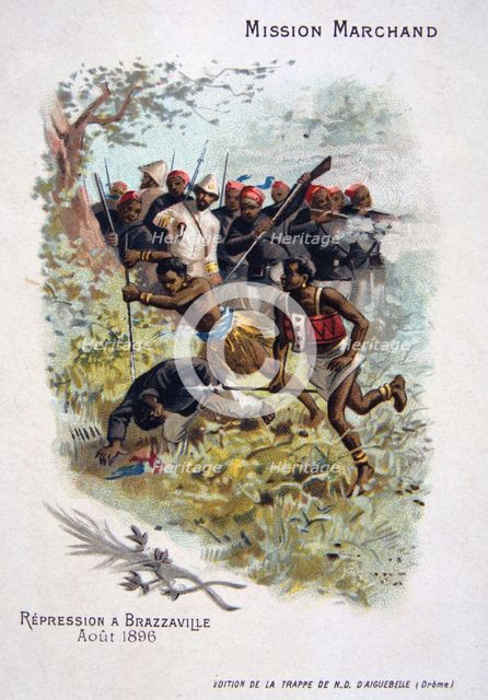 Repression at Brazzaville, August 1896 Artist: Unknown
