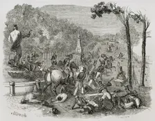 Repression by French troops after the Dos de Mayo Uprising, Madrid, Spain, 1808, (1853). Creator: Miranda
