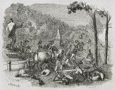 Repression by French troops after the Dos de Mayo Uprising, Madrid, Spain, 1808, (1853). Creator: Miranda