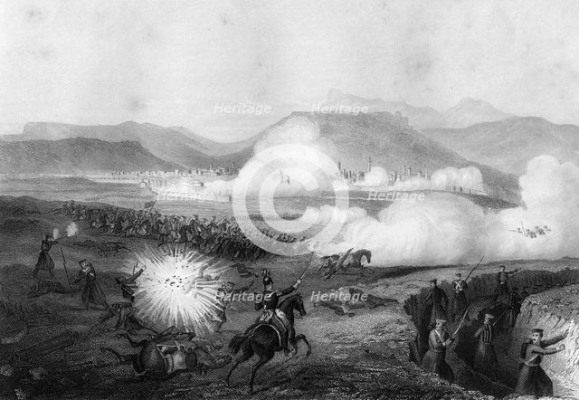 Repulse of the Russians, Battle of Kars, Turkey, Crimean War, 29 September 1855, (1857). Artist: G Greatbach