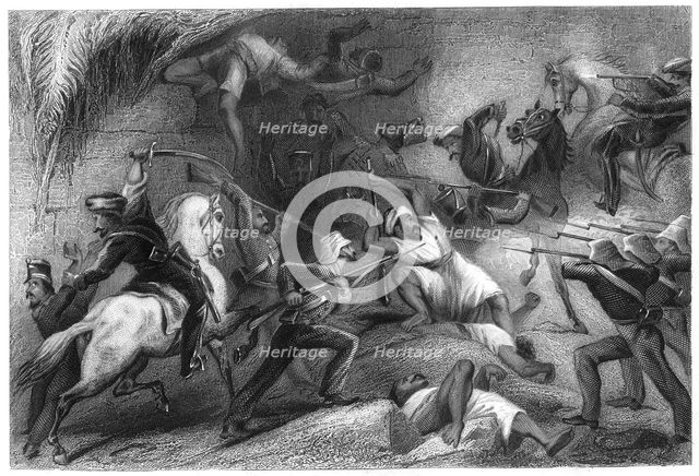 'Repulse of a sortie from Delhi', 1857, (c1860). Artist: Unknown