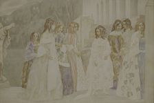 Requiem, 1905. Artist: Borisov-Musatov, Viktor Elpidiforovich (1870-1905)