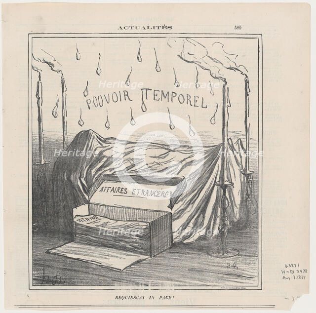 Requiescat in Pace!, 1871. Creator: Honore Daumier.