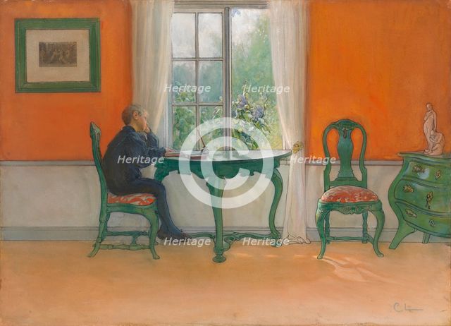 Required Reading, 1900. Creator: Carl Larsson.