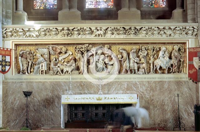 Reredos at Waltham Abbey, Essex, 1964. Artist: Laurence Goldman